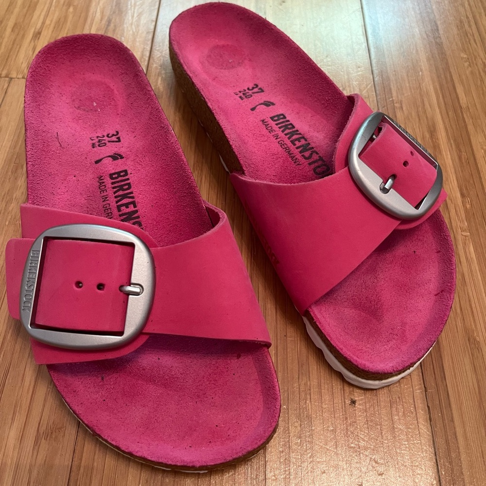 Birkenstock Madrid big buckle hot pink, womens 37/6.5